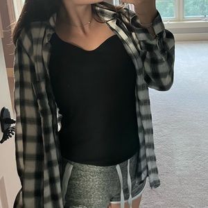 American eagle black and white flannel